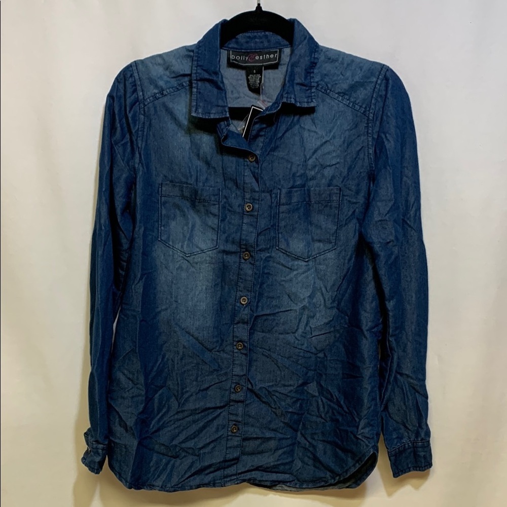 Polly & Esther Blue Denim Casual Shirt